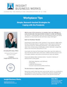 Workplace Tips - Simple, Research-backed Strategies for Coping with the Pandemic