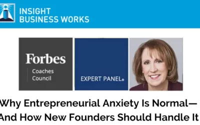 Forbes Expert Panel article featuring Dr. Christine Allen on managing entrepreneurial anxiety for new founders