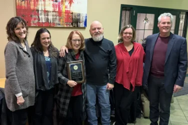 Pictured: Dr. Viglietta, CNYPA President Dr. Pollack, award recipient Dr. Christine Allen, her husband Rob Lukow, Dr. Pelletiere, and Dr. Mikesell