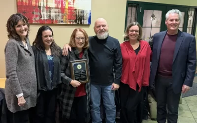 Pictured: Dr. Viglietta, CNYPA President Dr. Pollack, award recipient Dr. Christine Allen, her husband Rob Lukow, Dr. Pelletiere, and Dr. Mikesell