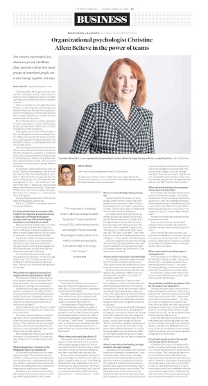 Dr. Christine Allen's feature as it appeared in the print edition of The Post-Standard, March 15, 2026